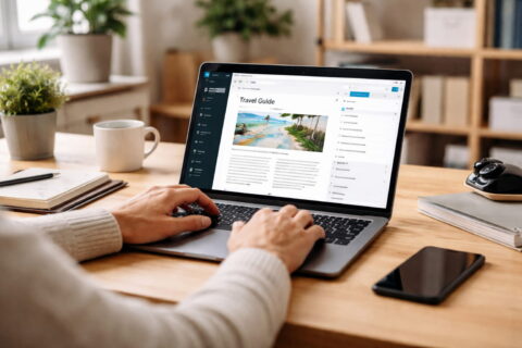 WordPress CMS Oberfläche zur Erstellung und Verwaltung von Website-Inhalten