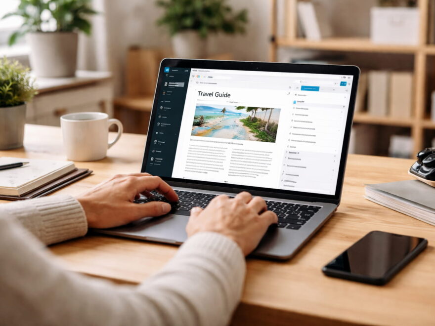 WordPress CMS Oberfläche zur Erstellung und Verwaltung von Website-Inhalten