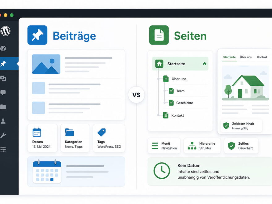 Beiträge oder Seiten in WordPress im direkten Vergleich als Beitragsbild